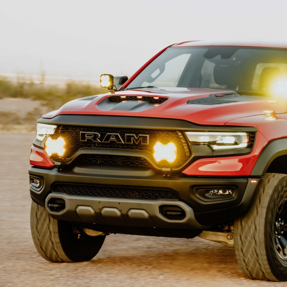 KC HiLiTES 2019+ RAM 1500 Rebel/TRX Grill Mount Light Brackets for Two Lights