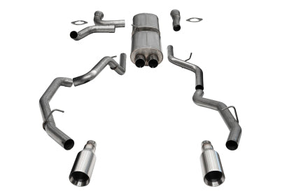 Corsa 25-26 RAM 1500 RHO Crew Cab 3.0L Turbo Cat-Back Dual Rear Exit w/ 5in Single Satin Pro Series
