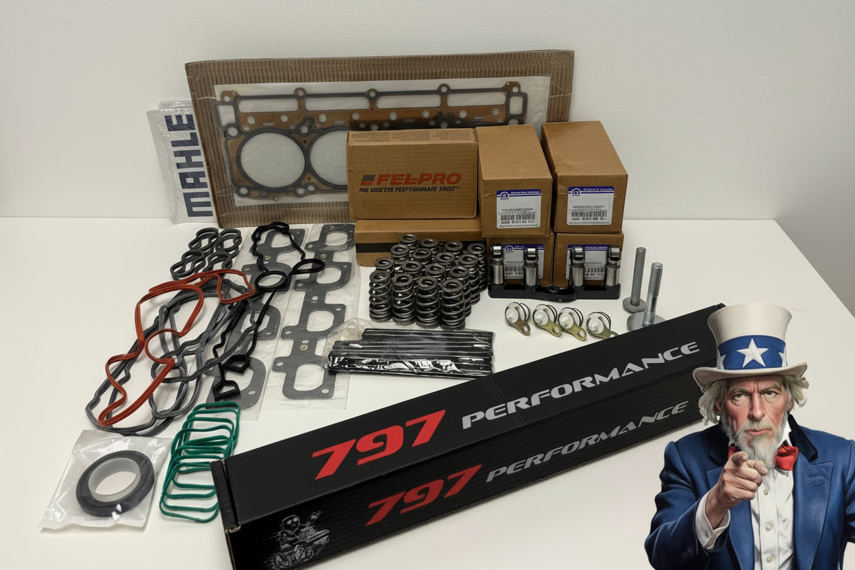 797 Performance 2009-2023 5.7 VVT NA Hemi Car Complete Camshaft Kit With MDS Delete & Gaskets (Also Jeep / Durango)