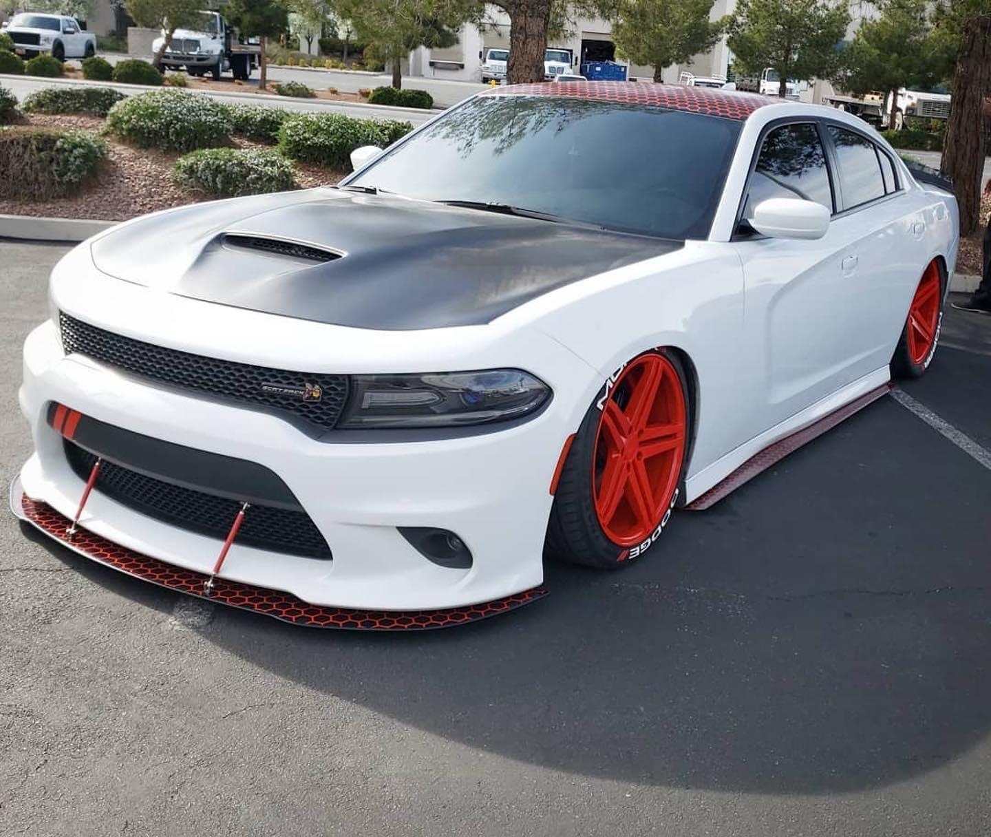 AeroflowDynamics 2015-2022 Dodge Charger Front Splitter V1 (Scatpack/Hellcat/Daytona)
