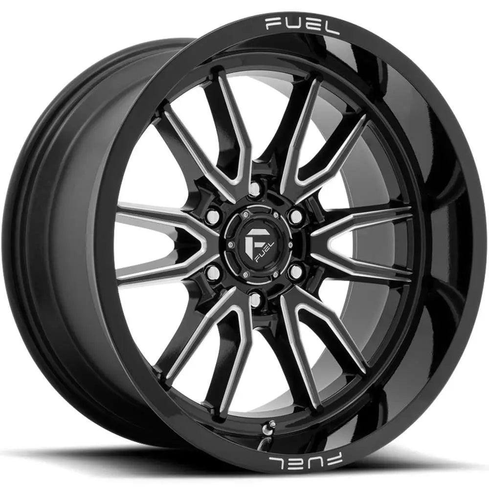 Fuel Clash Gloss Black with Milled Spoke Edges Wheel