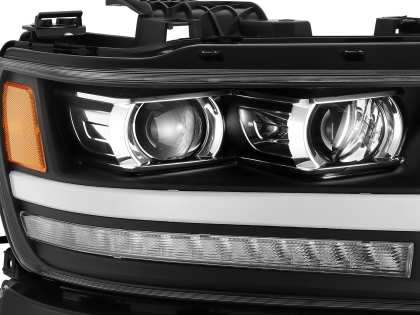 AlphaRex 19-23 Ram 1500 PRO-Series Proj Headlight Plank Style Blk w/Activ Light/Seq Signal/Plank DRL