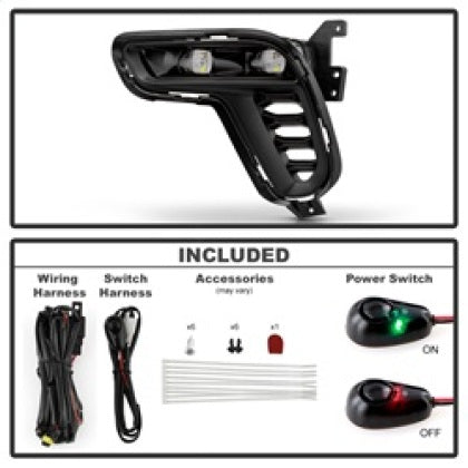 Spyder Dodge Durango 21-24 OEM Style LED Fog Lights w/Switch