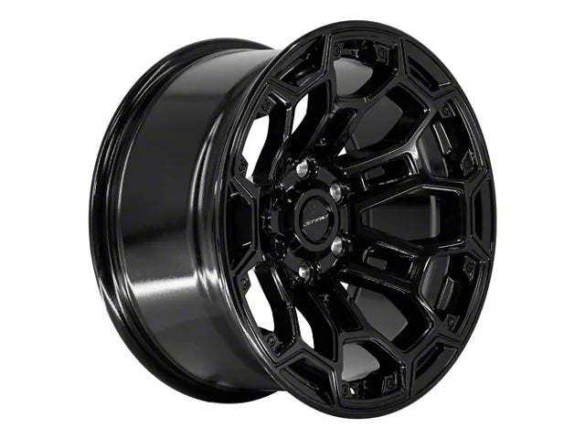 Defiant Wheels DF03 Gloss Black 6-Lug Wheel; 18x9; -12mm Offset