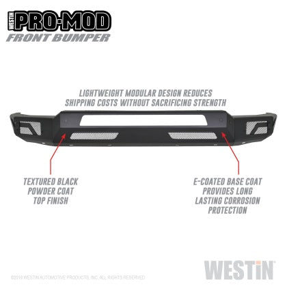 Westin 2019-2023 Dodge Ram 1500 ( Excludes 1500 Classic & Rebel Models ) Pro-Mod Front Bumper