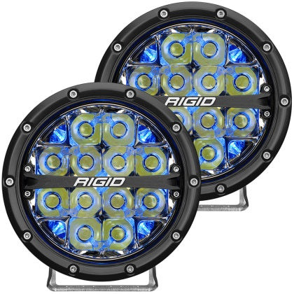 Rigid Industries 360-Series 6in LED Off-Road Drive Optic (choose backlight) Pair