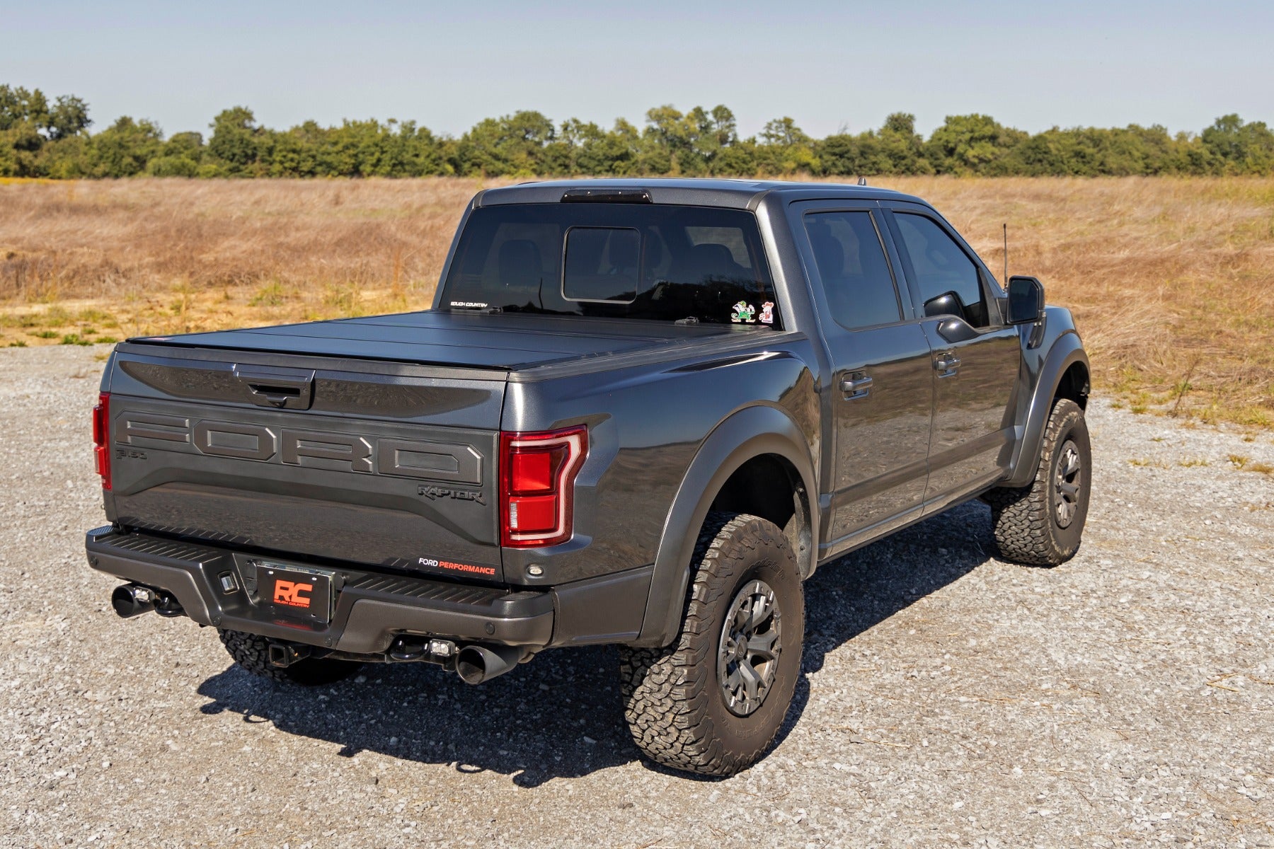 Rough Country Hard Tri-Fold Flip Up Bed Cover Ford F-150 (21-26)/F-150 Lightning (22-26)