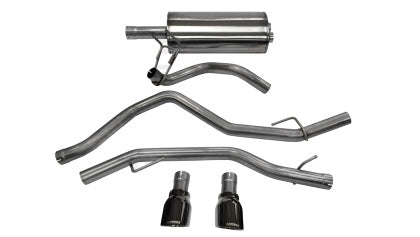 Corsa 14405BLK 3" Dual Rear Exit Sport Catback Exhaust System with 4.5" Black Tips (2009-2019 Ram 1500)