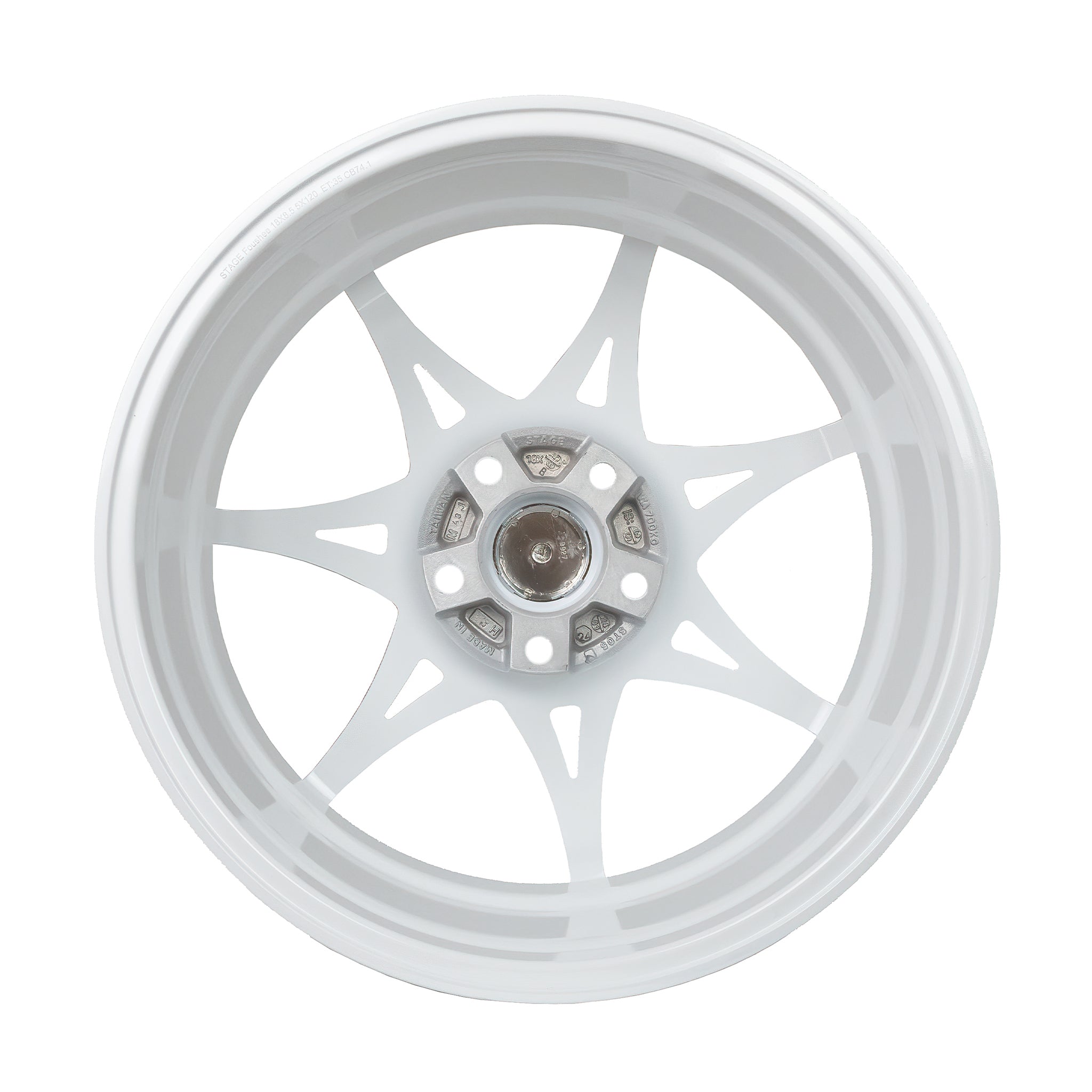 Stage Wheels Foushee 18x8.5 +35mm 5x120 CB: 74.1 Color: White