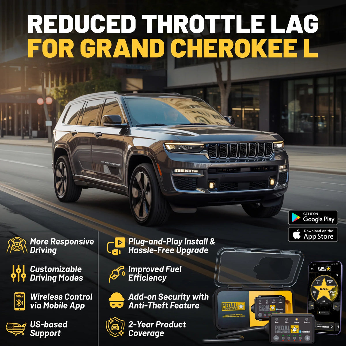 Pedal Commander for Jeep Grand Cherokee L