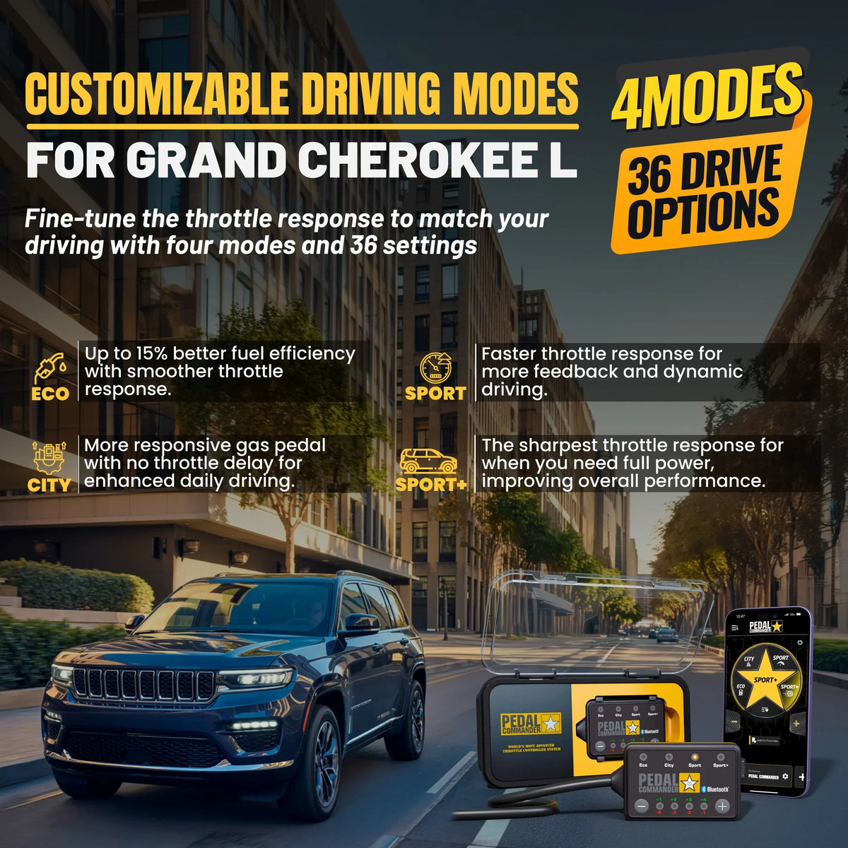Pedal Commander for Jeep Grand Cherokee L