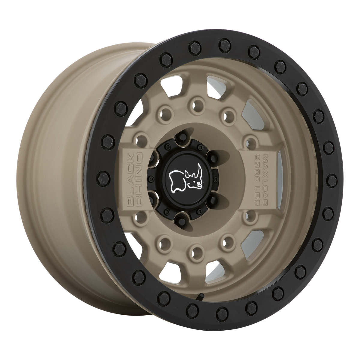 Black Rhino AVENGER BEADLOCK Desert Sand W/ Black Hardware 6x139.7 Wheels - product view 4