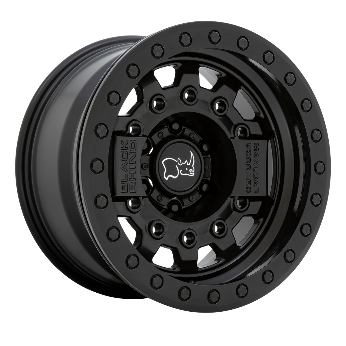 Black Rhino AVENGER BEADLOCK Matte Black W/ Black Hardware 6x139.7 Wheels - product view 4