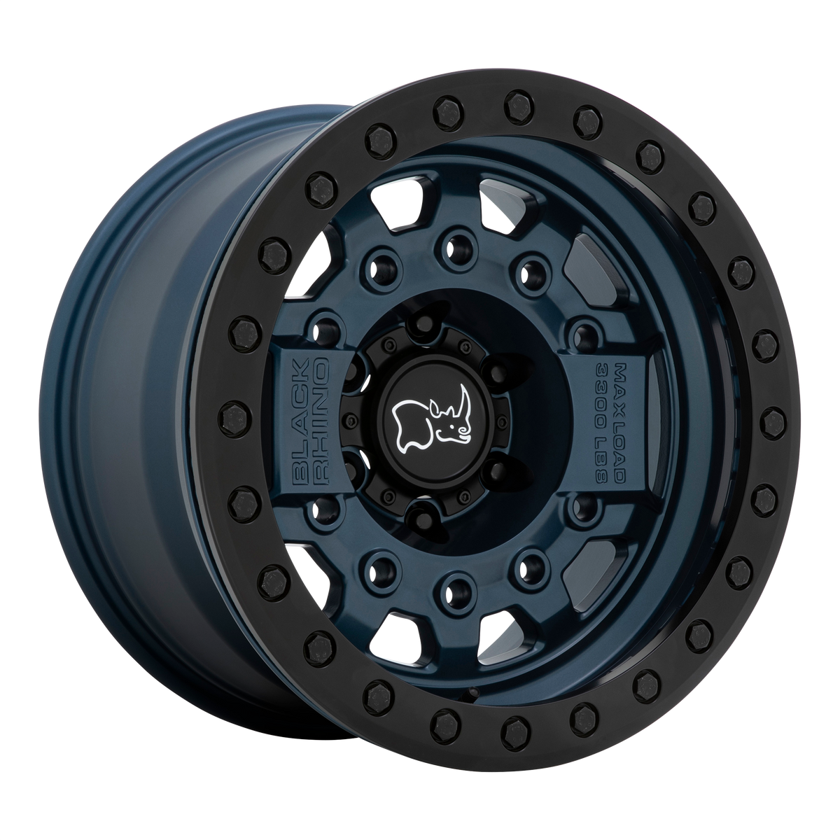 Black Rhino AVENGER BEADLOCK Navy Blue W/ Black Hardware 6x139.7 Wheels - product view 4