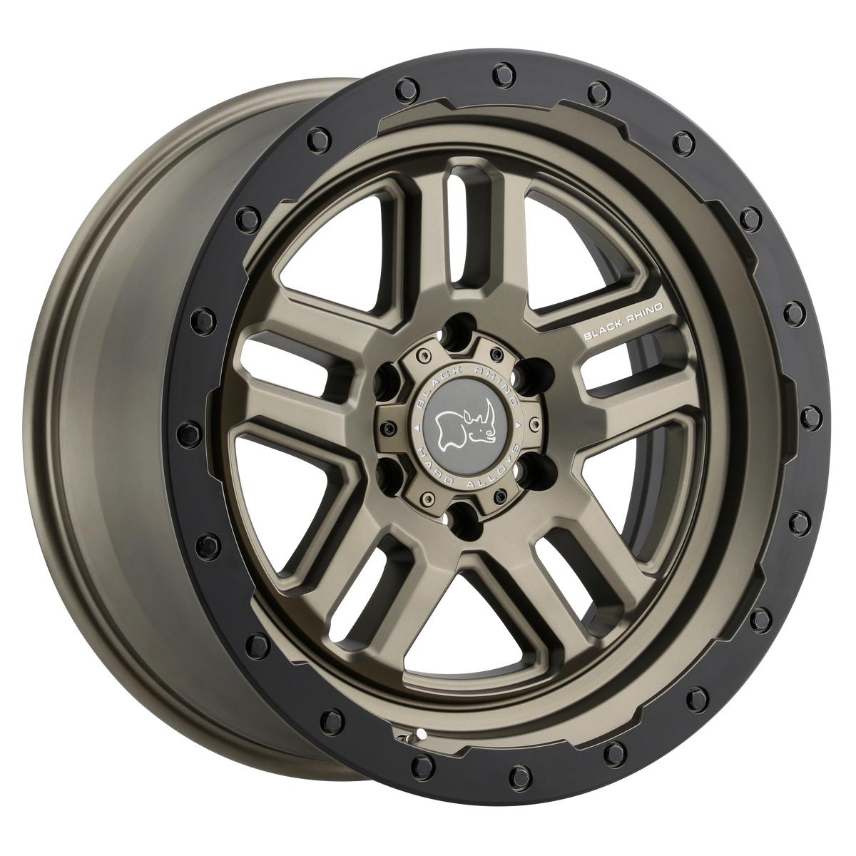 Black Rhino BARSTOW Matte Bronze W/ M-Black Ring 6x139.7 Wheels - product view 1