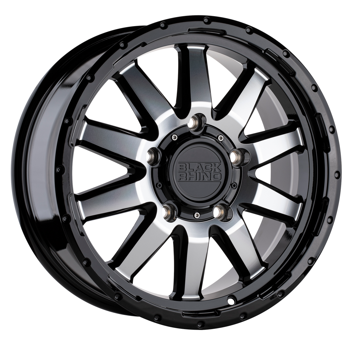 Black Rhino EXCURSION Gloss Black W/ Mirror Face 6x139.7 Wheels - product view 1