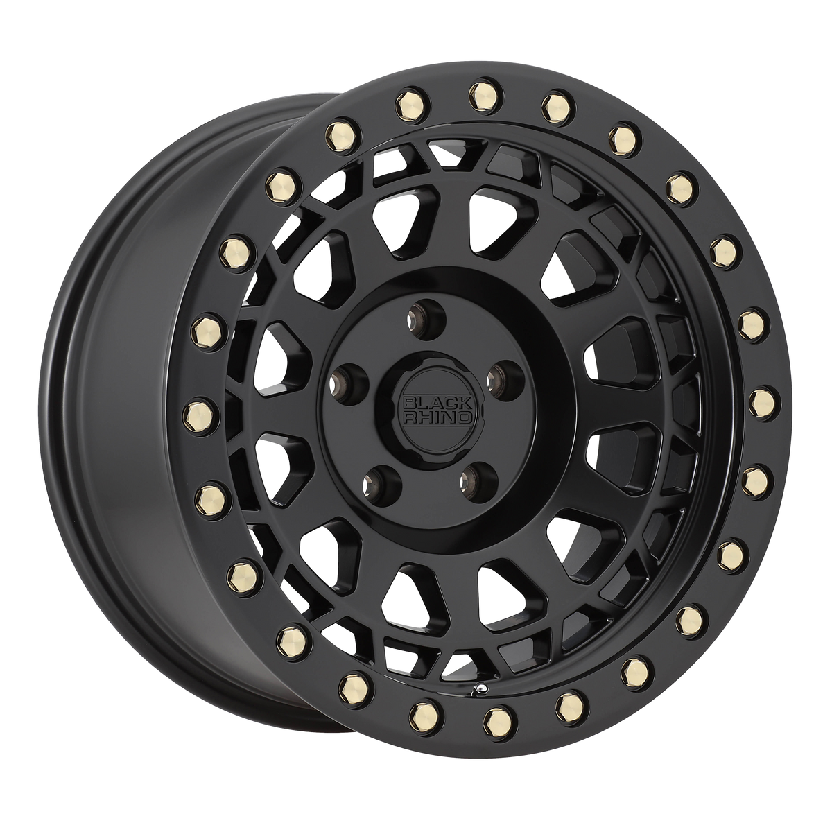 Black Rhino PRIMM Matte Black W/ Brass Bolts 6x139.7 Wheels - product view 1