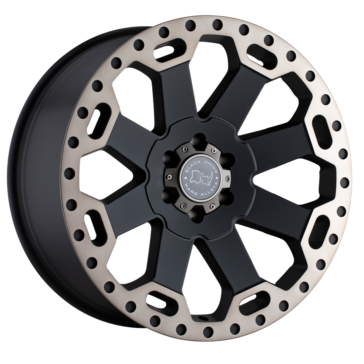 Black Rhino WARLORD Matte Black W/ Mach Dark Tint 6x139.7 Wheels - product view 1