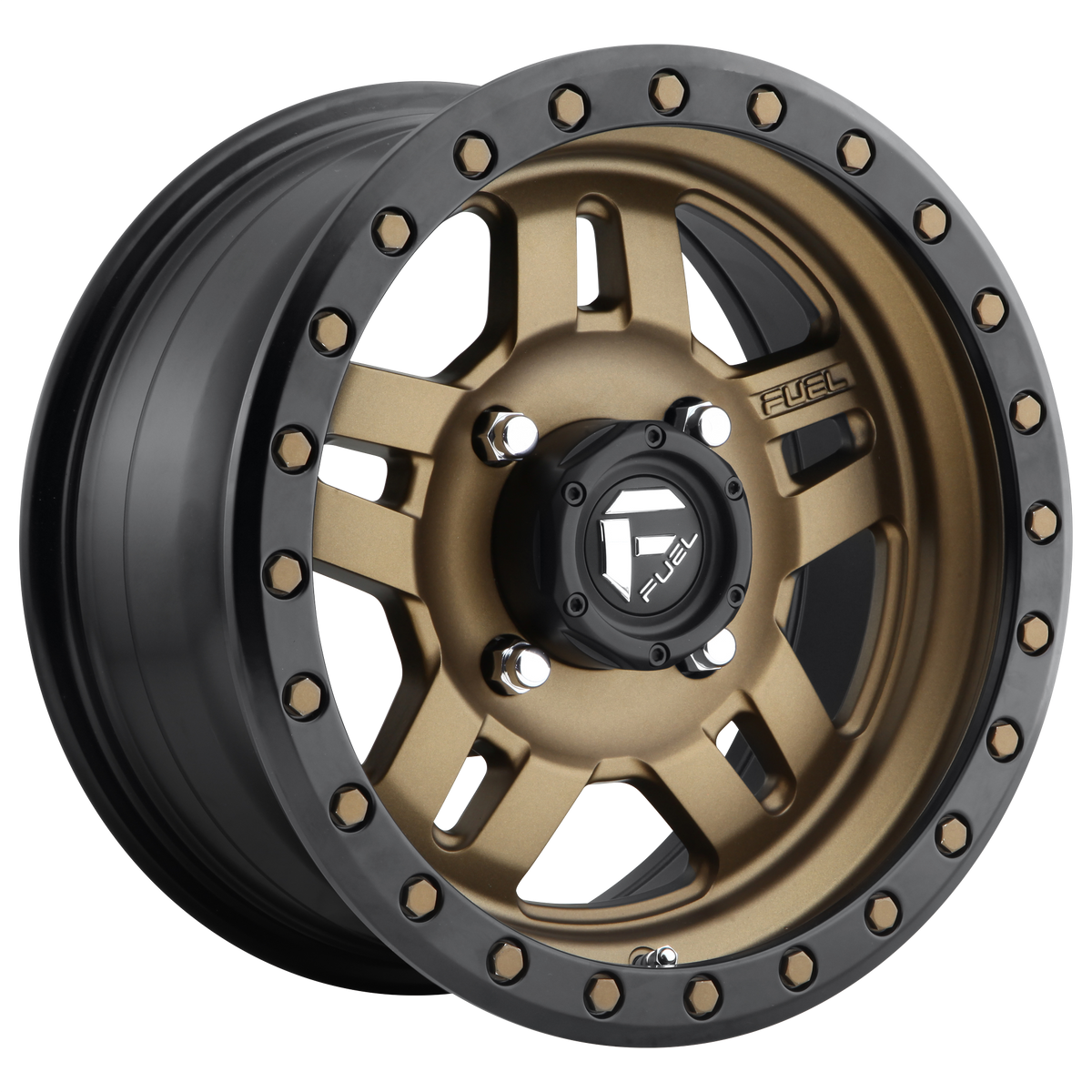 Fuel ANZA Matte Bronze Black Bead Ring 6x139.7 Wheels - product view 1