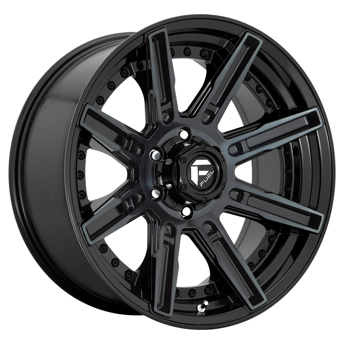 Fuel ROGUE Gloss Mach Double Dark Tint 6x139.7 Wheels - product view 2
