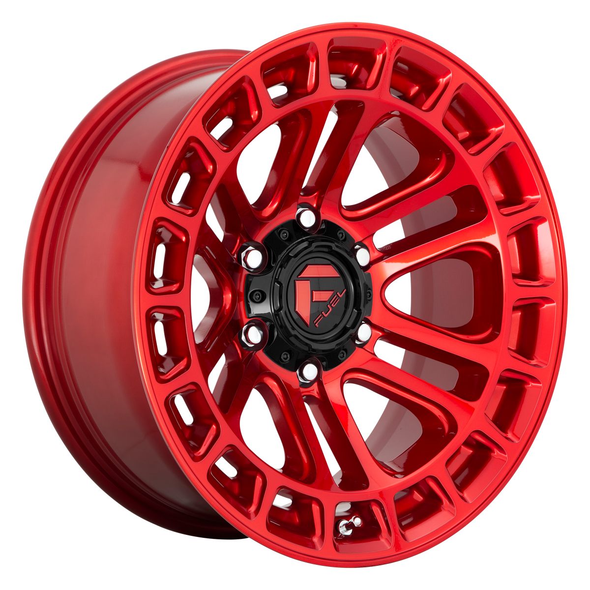 Fuel HEATER Candy Red Machined 6x139.7 Wheels - product view 2