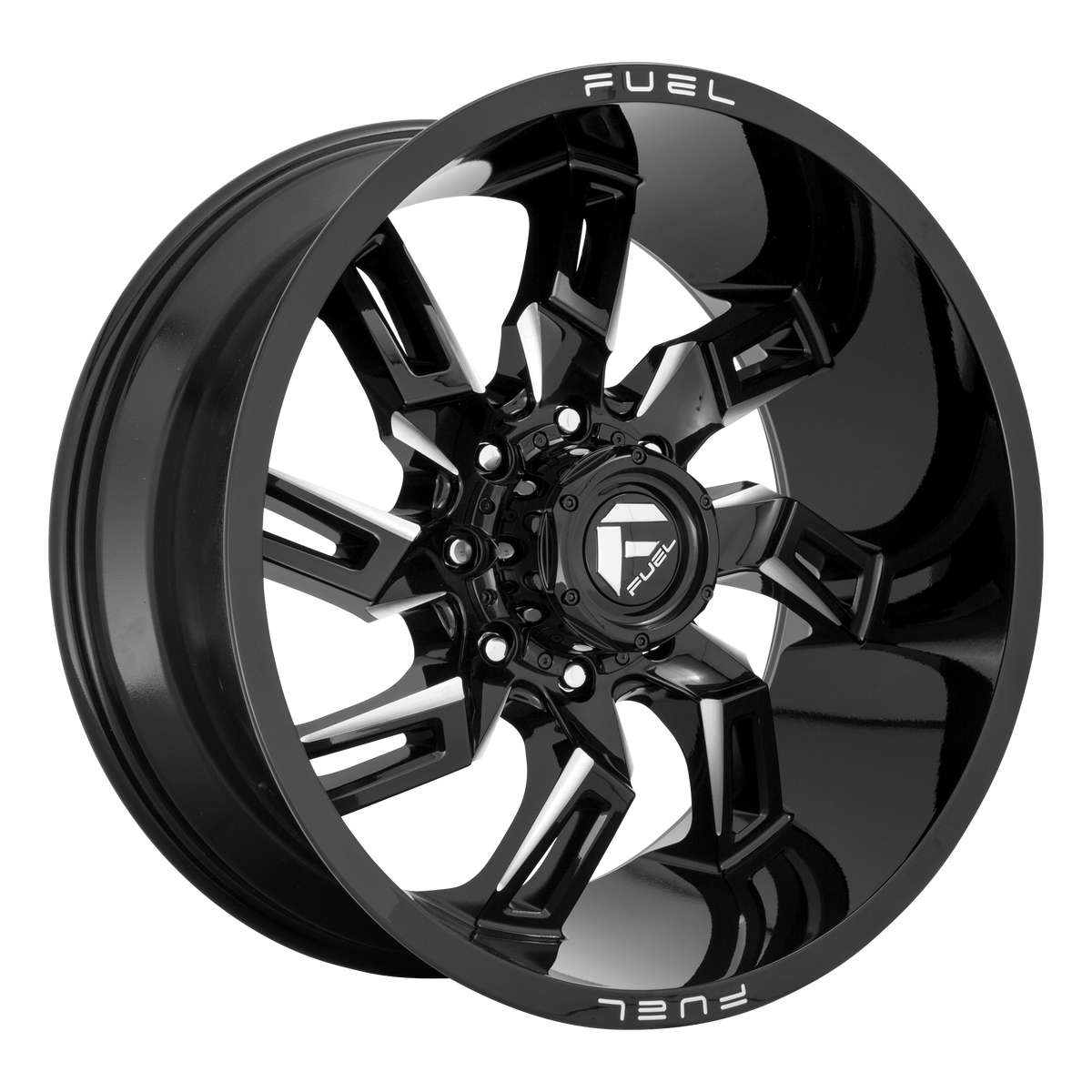 Fuel LOCKDOWN Gloss Black Milled 6x139.7 Wheels - product view 2