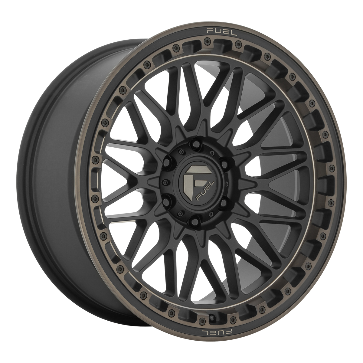 Fuel TRIGGER Matte Black Dark Tint 6x139.7 Wheels - product view 4
