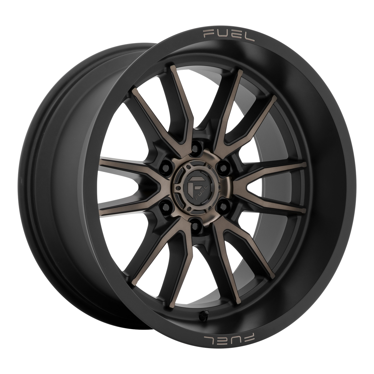 Fuel CLASH Matte Black Double Dark Tint 6x139.7 Wheels - product view 4