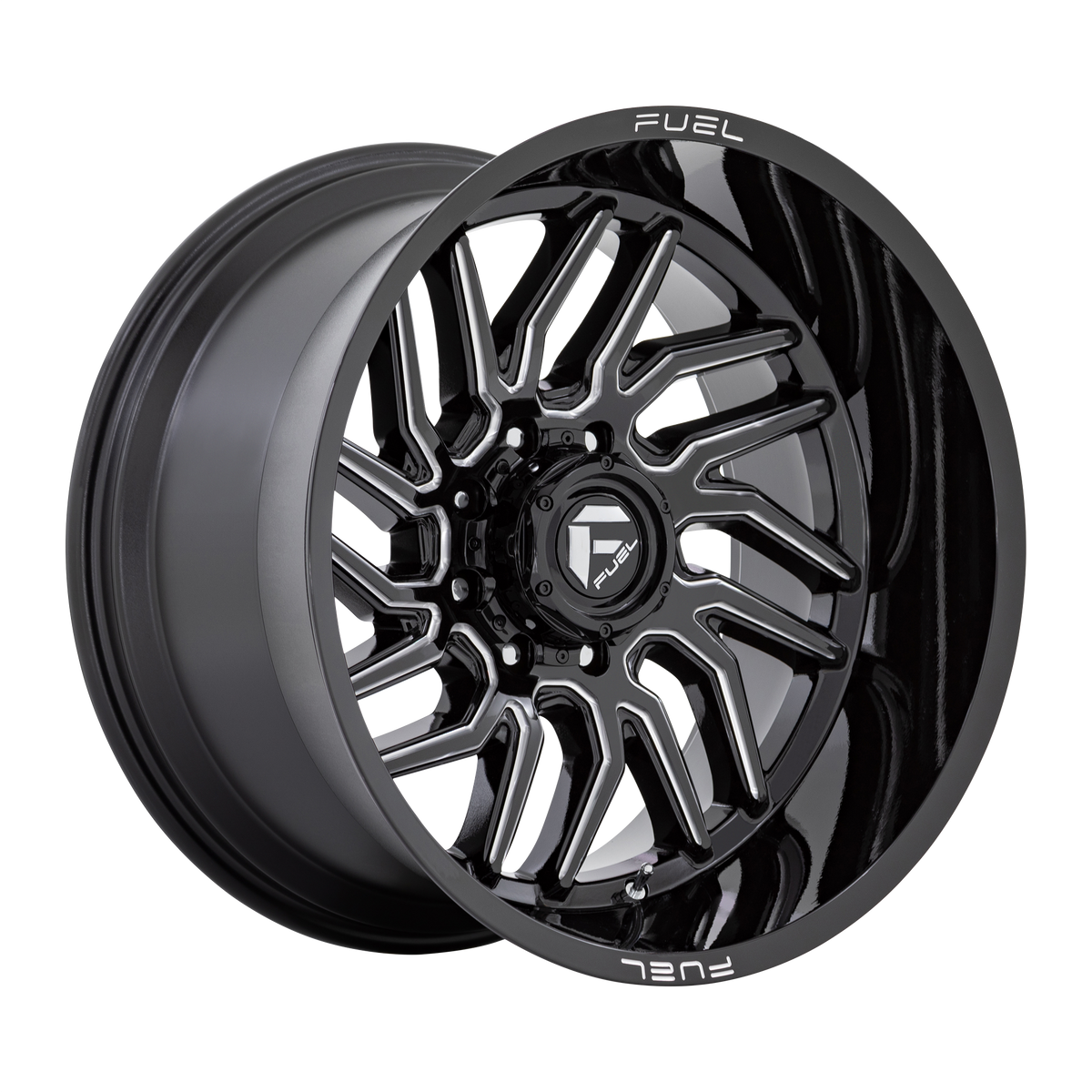 Fuel HURRICANE Gloss Black Milled 6x139.7 Wheels - product view 1