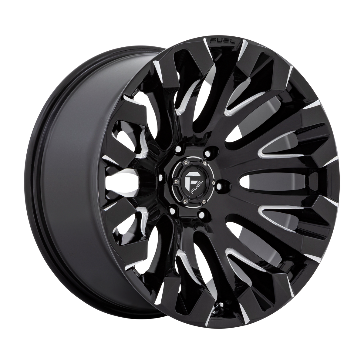 Fuel QUAKE Gloss Black Milled 6x139.7 Wheels - product view 1