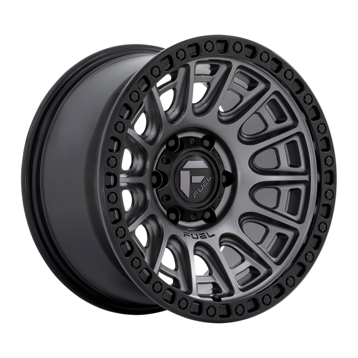 Fuel CYCLE Matte Gunmetal W/ Black Ring 6x139.7 Wheels - product view 1