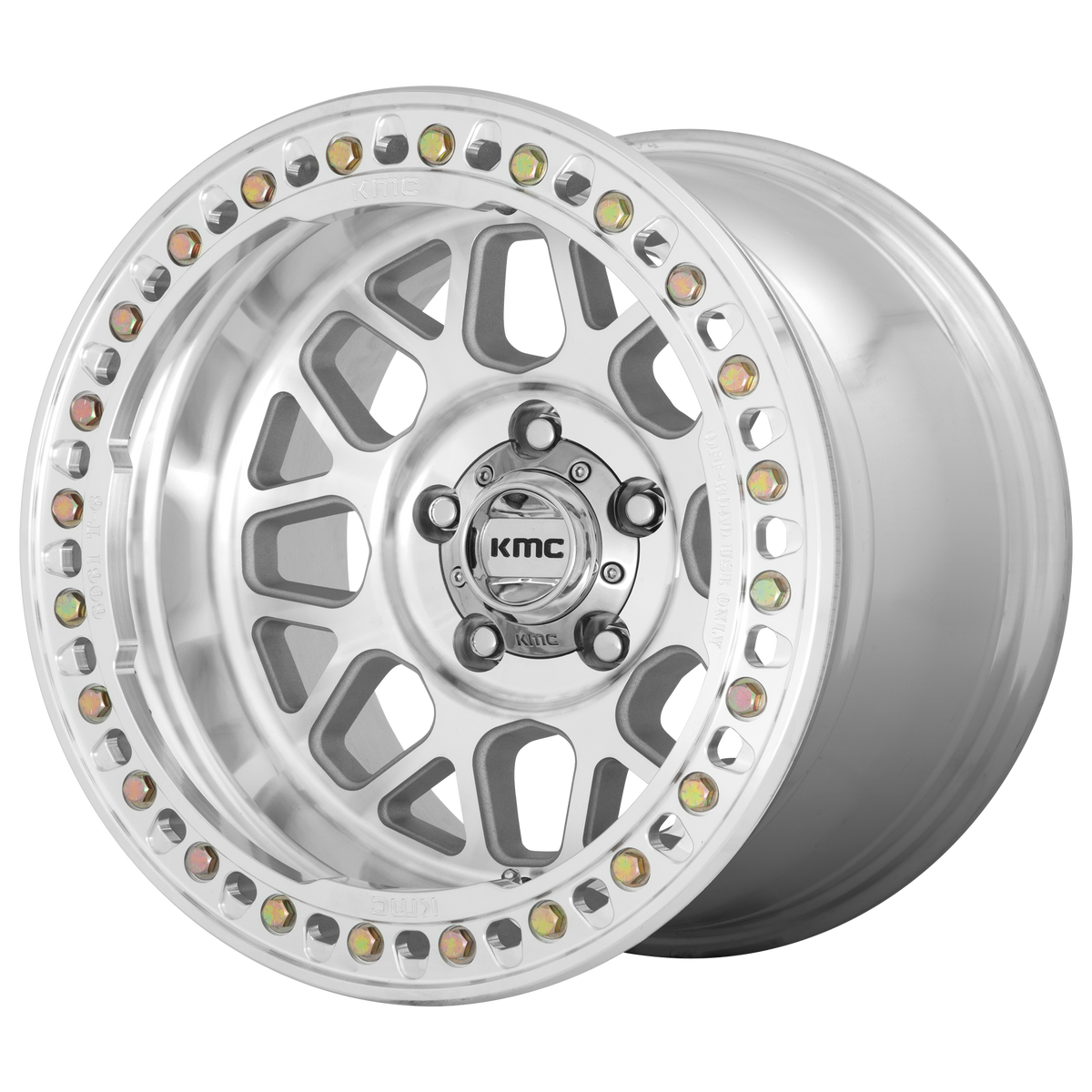 KMC GRENADE CRAWL BEADLOCK Machined 6x139.7 Wheels - product view 2