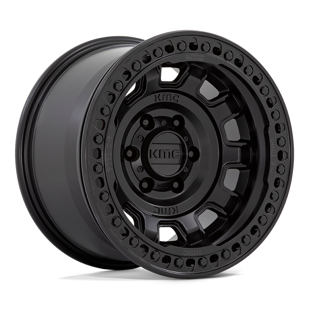 KMC TANK BEADLOCK Satin Black 6x139.7 Wheels - product view 4