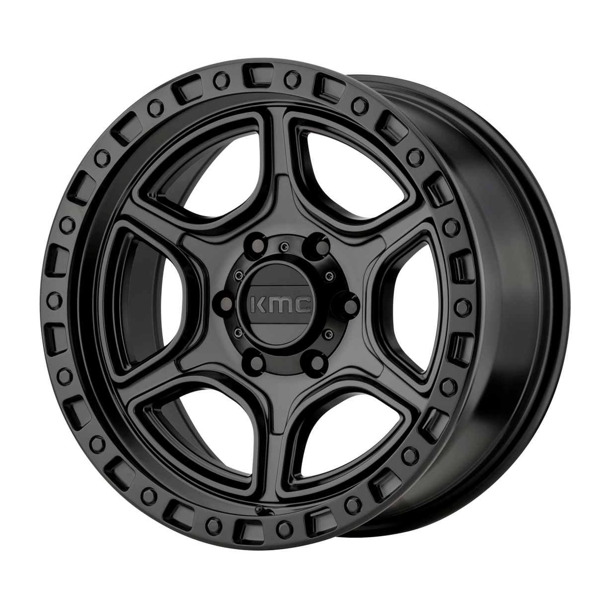 KMC PORTAL Satin Black 6x139.7 Wheels - product view 2