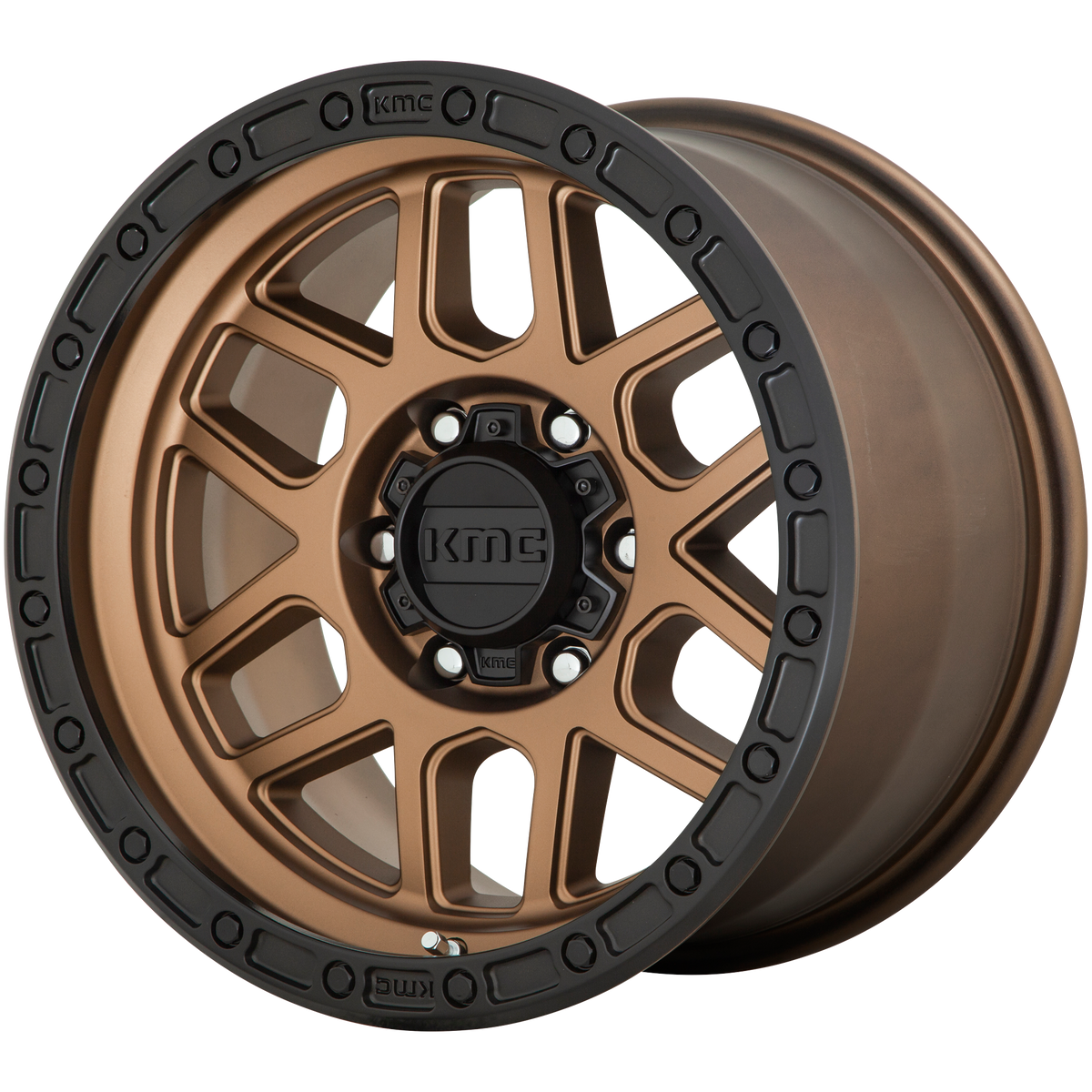 KMC MESA Matte Bronze W/ Black Lip 6x139.7 Wheels - product view 2