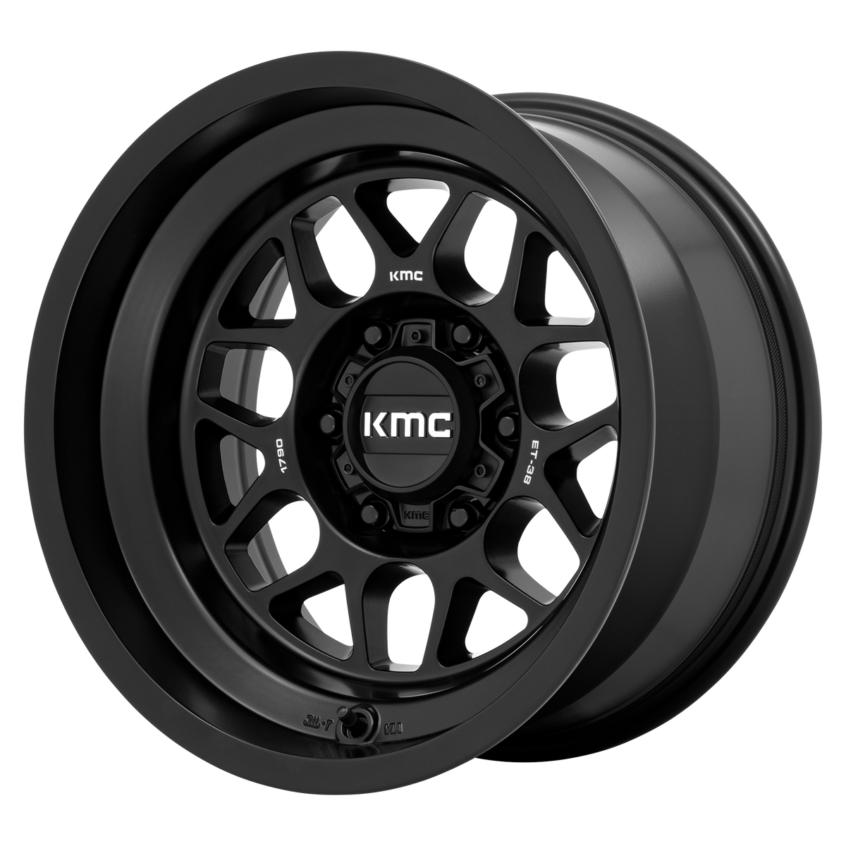 KMC TERRA Satin Black 6x139.7 Wheels - product view 4
