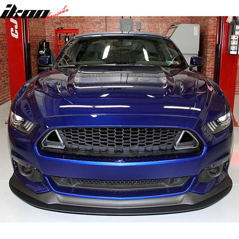 2015-2017 Ford Mustang Unpainted Front Hood Upper Grille w/ LED Lights