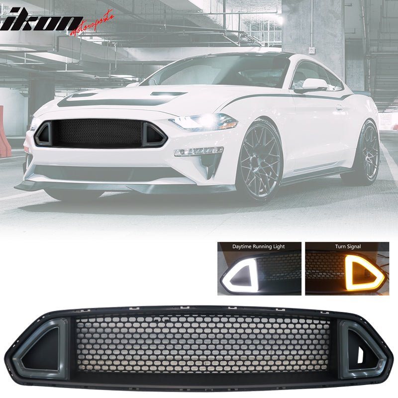 2018-2023 Ford Mustang Upper Grille w/ DRL Turn Signal LED Light