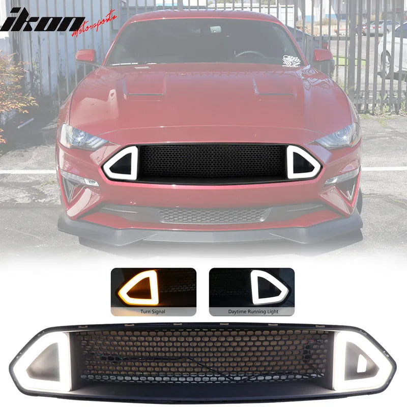 2018-2023 Ford Mustang Upper Grille w/ DRL Turn Signal LED Light