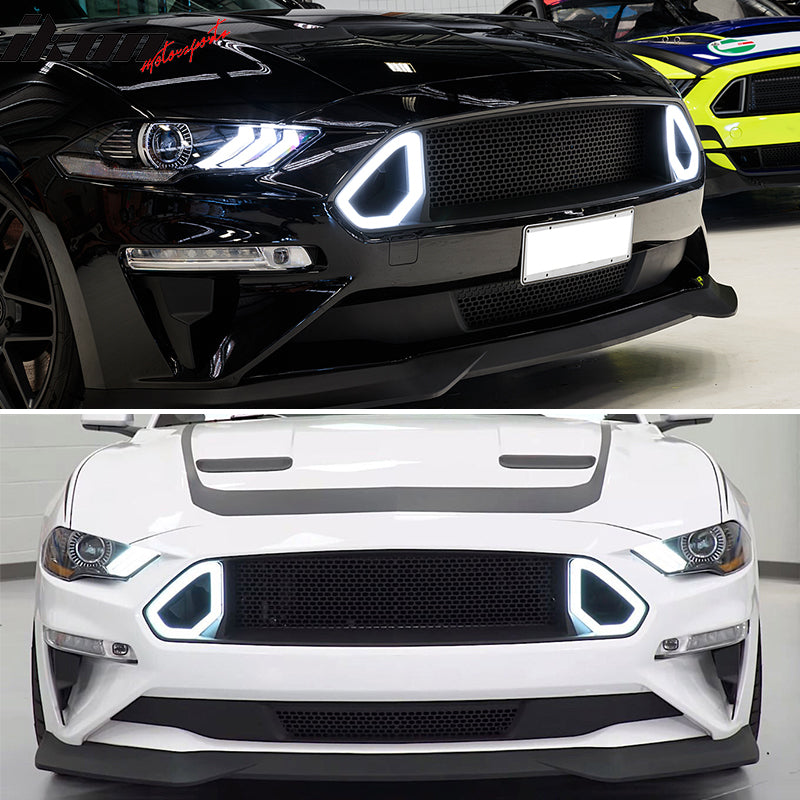 2018-2023 Ford Mustang RTR Style Yellow Turn Signal Light Grille ABS