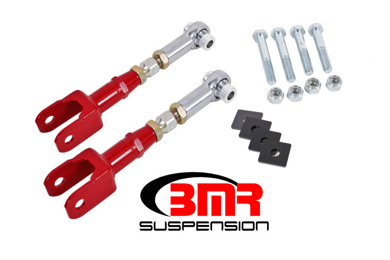 TR005 - Toe Rods, Rear, On-Car Adjustable, Rod Ends - Red (15-20 Mustang)