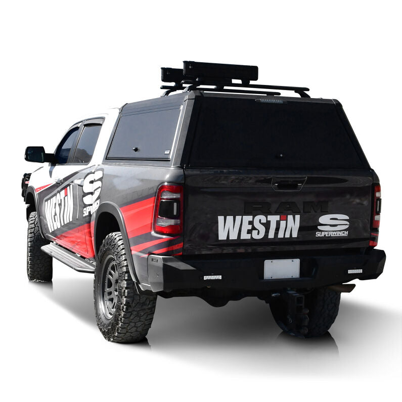 Westin EXP Truck Cap w/Sliding Glass COMPLETE KIT  2019-27 RAM 1500 5.7ft Bed  - Blk