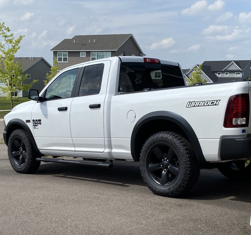 Go Rhino 4" O.E. Xtreme Black Side Bars 19-25 Ram 1500, RHO & TRX Crew Cab