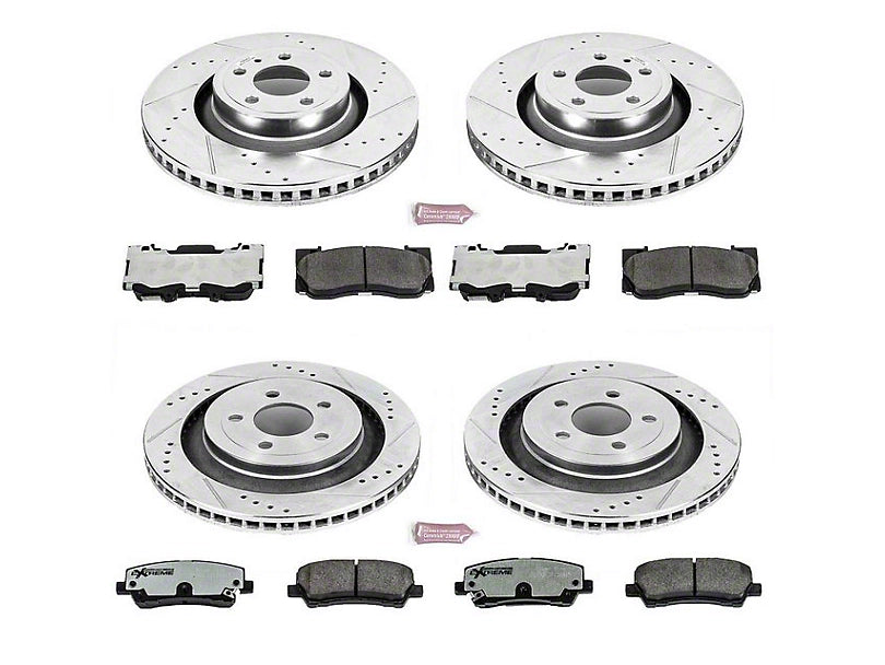 Power Stop Z26 Street Warrior Brake Upgrade Kit 15-23 Ford Mustang with 4 Piston Front (GT, EcoBoost)