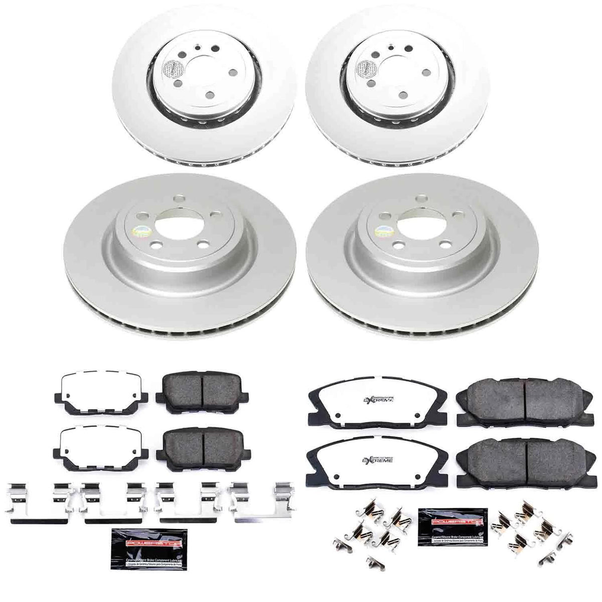 Power Stop 14-23 Dodge Charger Front and Rear Z26 Coated Brake Kit