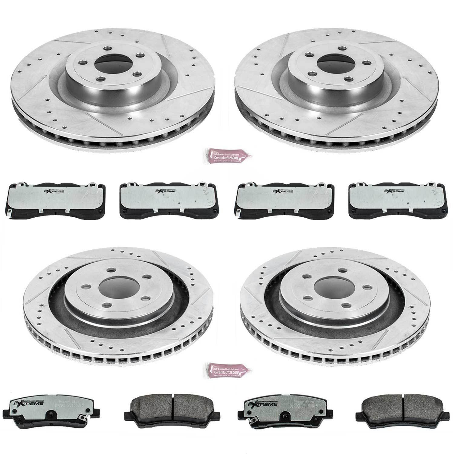 Power Stop Z26 Street Warrior Brake Upgrade Kit 15-23 Ford Mustang with 6 Piston PP1 Package