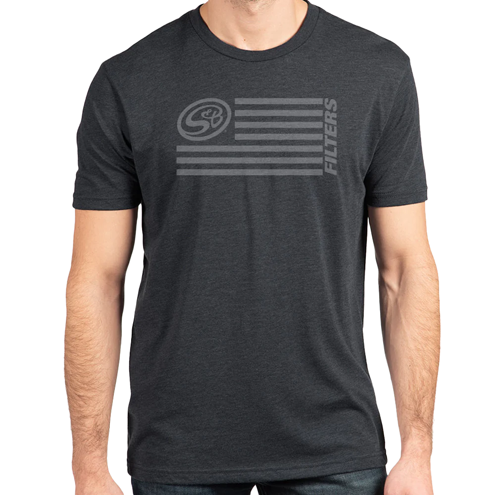 S&B Flag Logo Tri-Blend Shirt - Grey