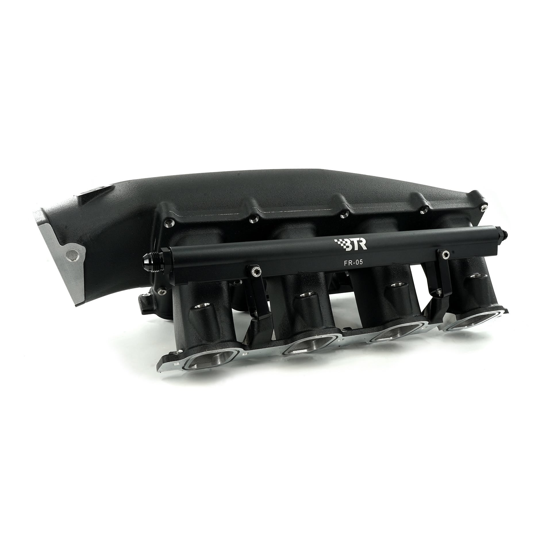 BTR TRINITY MID LENGTH INTAKE MANIFOLD - GEN V LT - BLACK WITH INJECTOR HOLES - TRA-GENV-INJ-BLK-ML