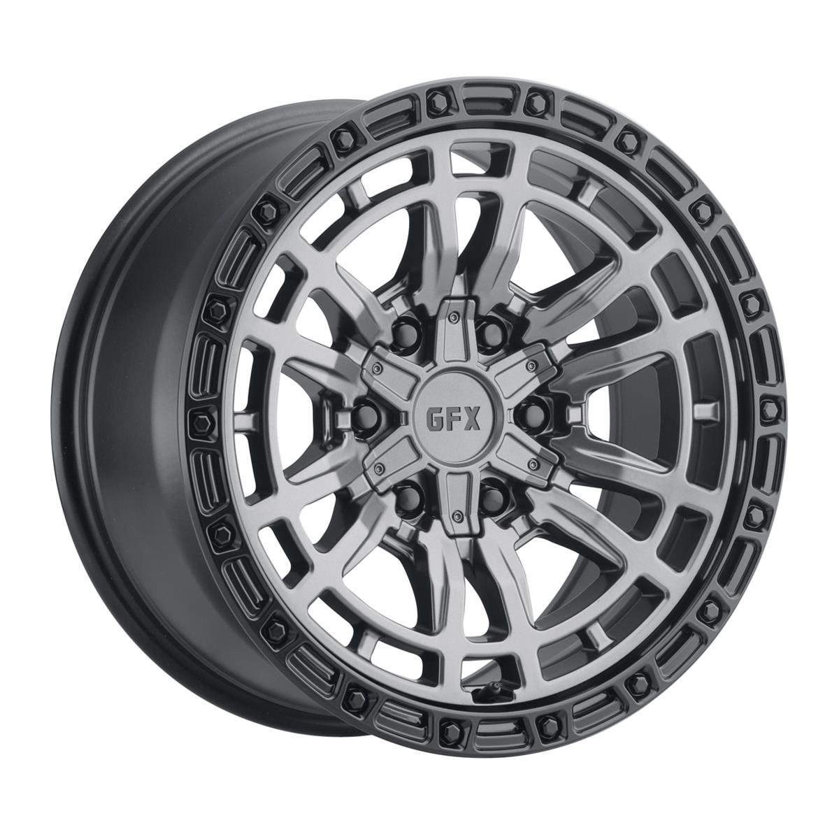 Voxx G-FX TR24 Matte Gray Wheels with Matte Black Lip