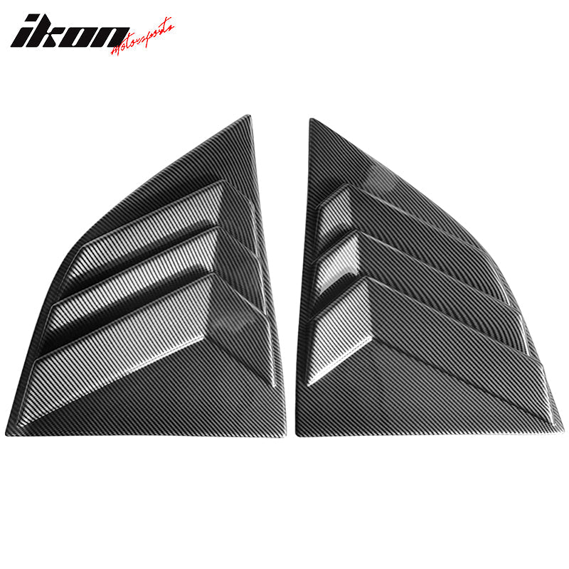 Ikon Motorsports 2008-2023 Dodge Challenger Rear Window Scoop Louver Vent